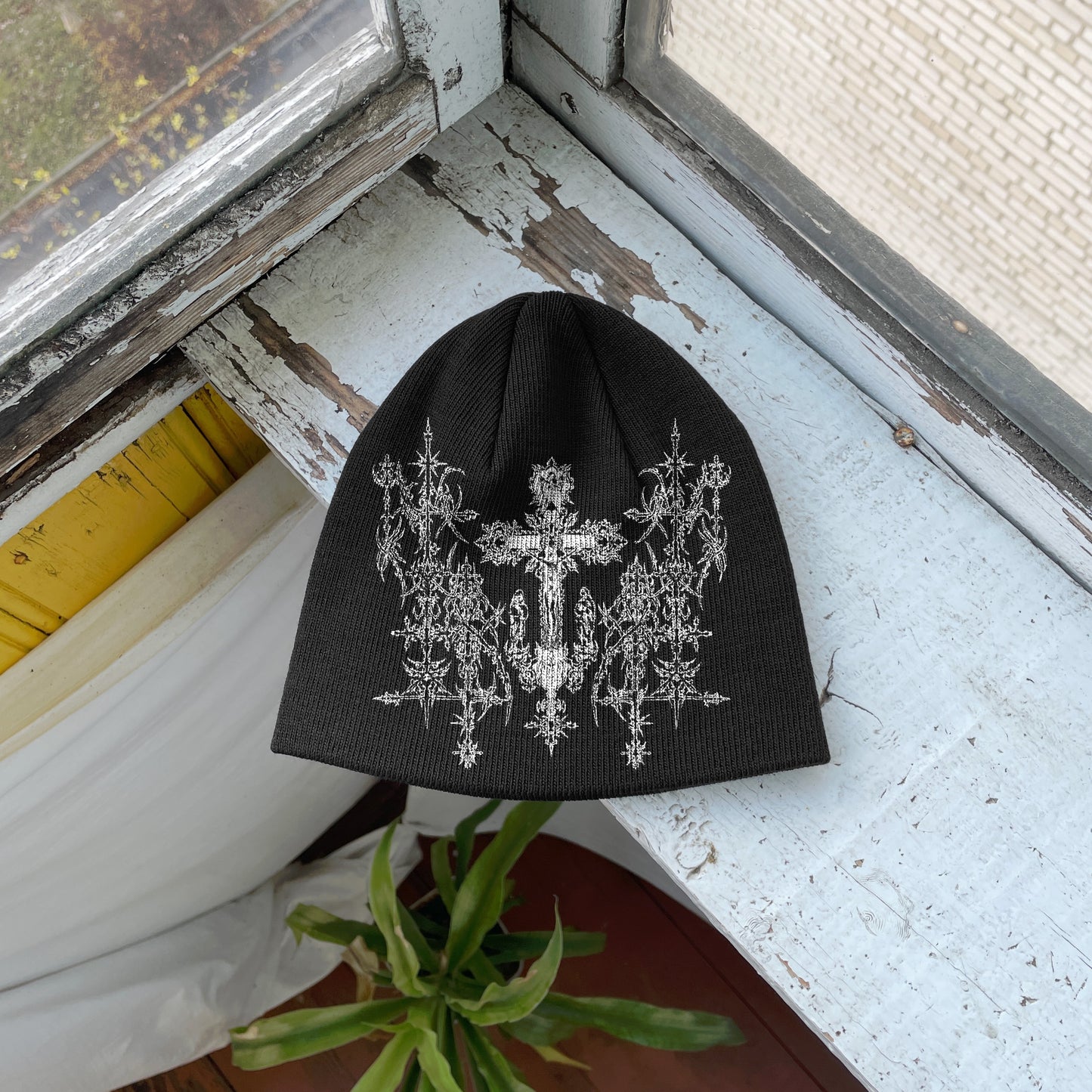 Streetwear Y2K Beanie Hat Grunge ALT Op!um SK8 Cross