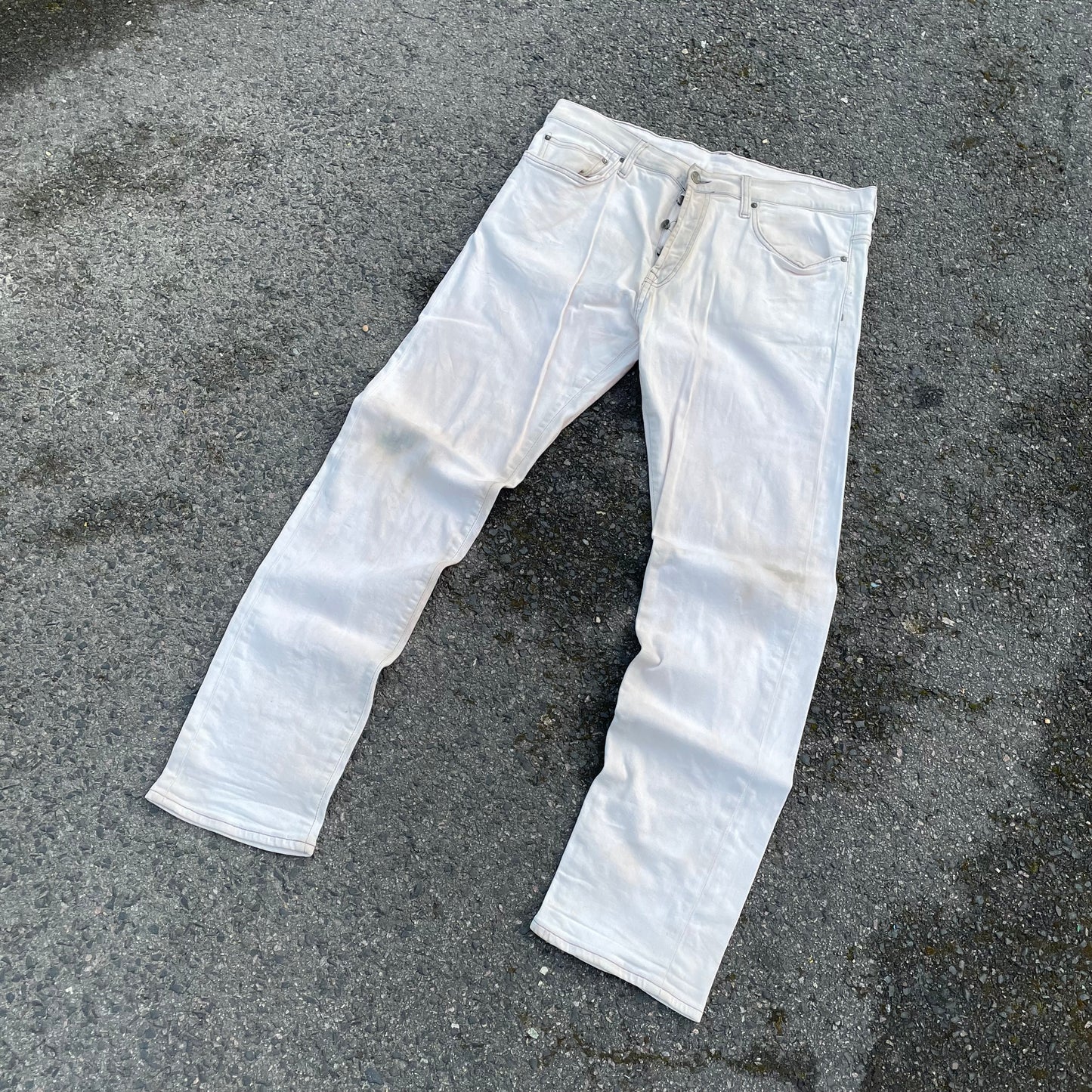 Custom Carhartt Phoenix Print Workwear Pants – White with Artwork | 1 of 1 Reworked Denim
