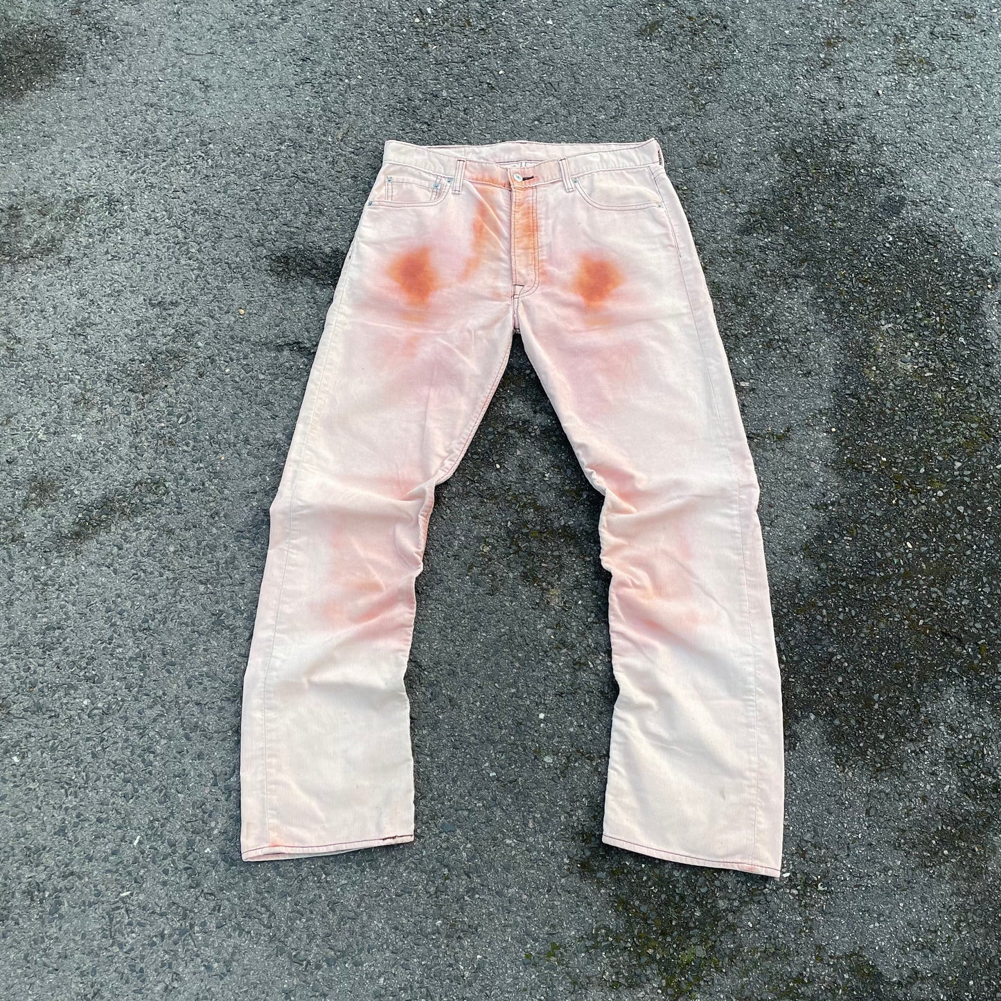 Custom Levi’s Two Tiger Print Jeans – Beige with Artwork | 1 of 1 Reworked Denim