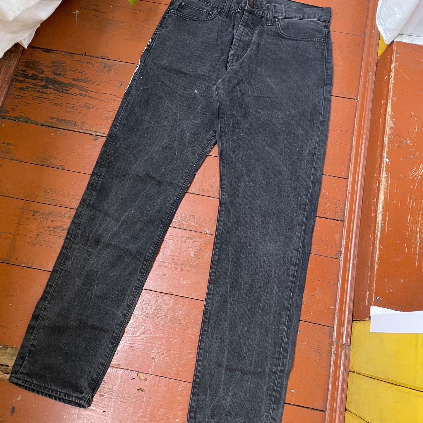 Custom Carhartt Snake Jeans – White Serpent Print on Black Denim | Alt Streetwear 1 of 1 Reworked Pants