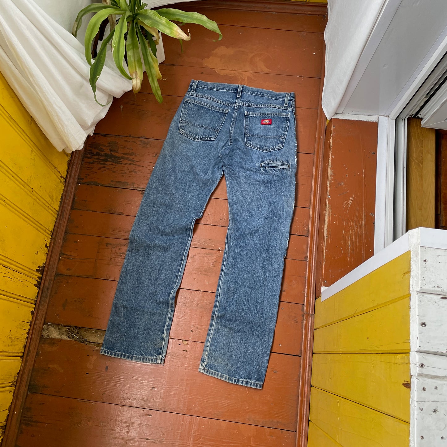 Custom Dickies Snake Jeans – Bleached Serpent Print Denim | Y2K Alt Streetwear 1 of 1 Vintage Grunge Pants