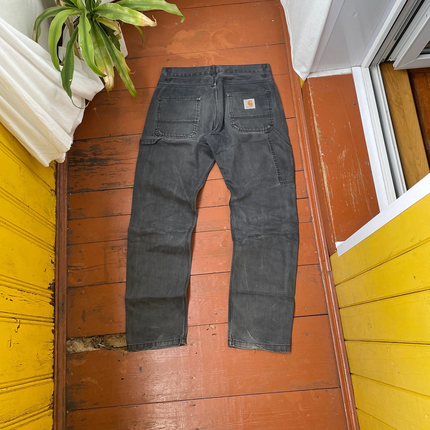 Custom Carhartt Snake Pants – Black Vintage Workwear with White Snake Graphic | 1 of 1 Alt Streetwear