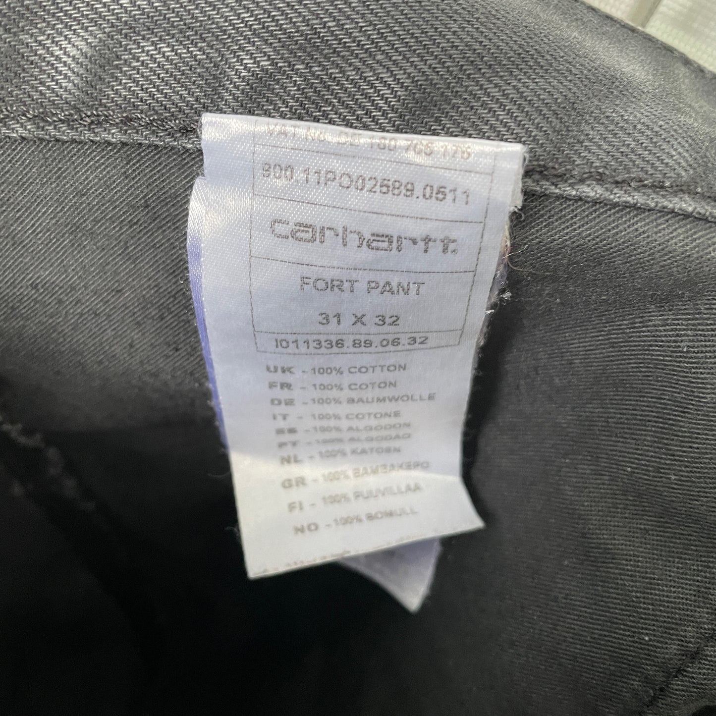 Custom Carhartt Snake Pants – Black Vintage Workwear with White Snake Graphic | 1 of 1 Alt Streetwear