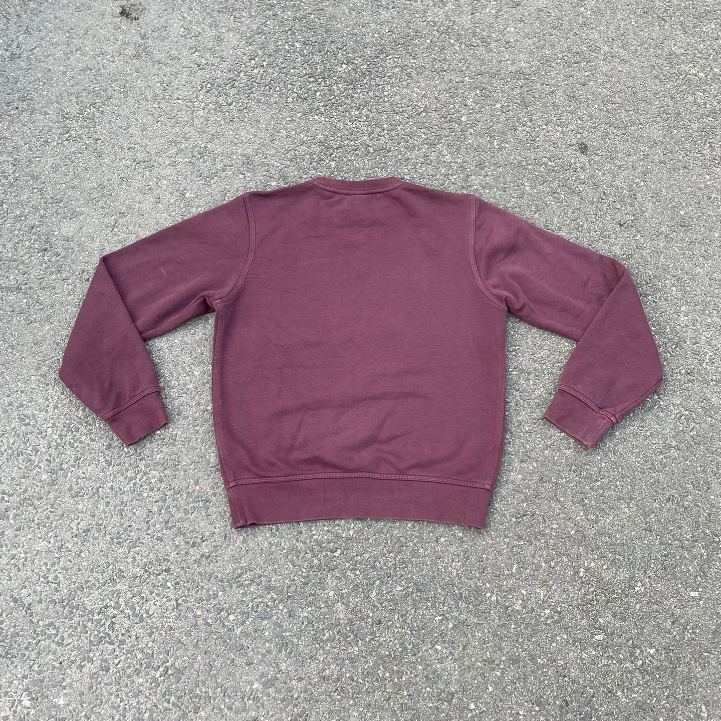 Custom Nike Tiger Graphic Sweatshirt – Dark Red (Burgundy) with White Print | Reworked