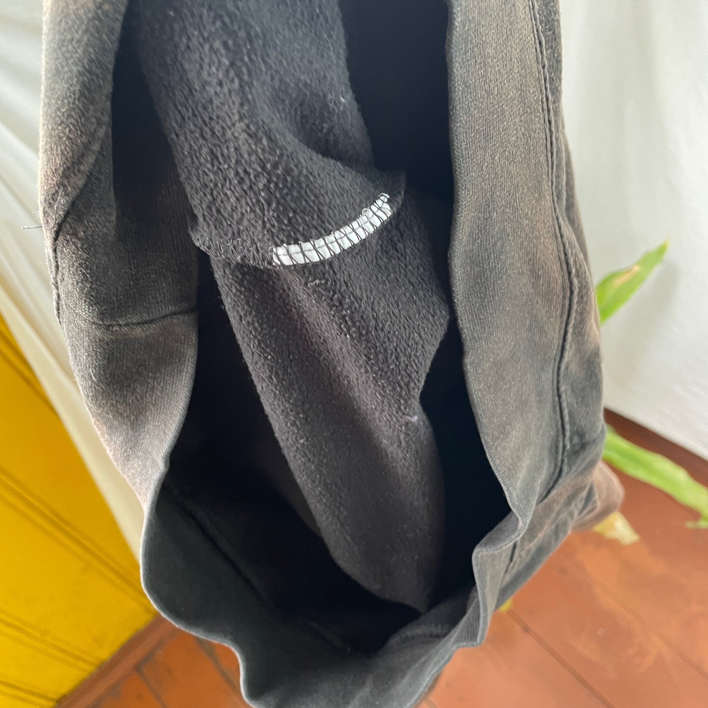 Custom Horror Mask Hoodie – Bleached Black with Skull & Axe Print | Handcrafted Distressed Hoodie