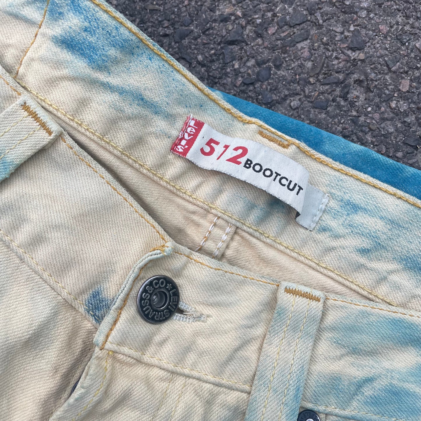 Custom Levi’s Eye Print Jeans – Blue with Artistic Graphics | 1 of 1 Reworked Denim