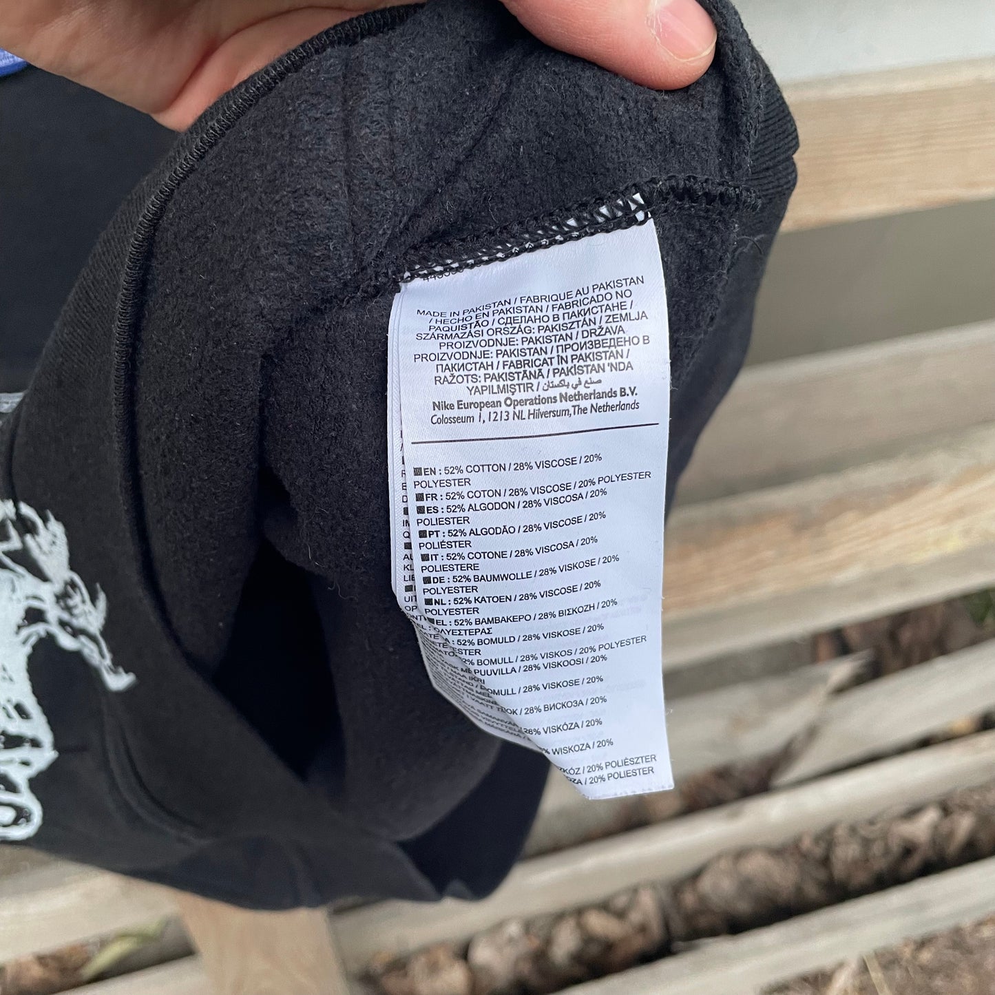 Custom Nike Tiger Print Sweatshirt – Black with White Artwork | 1 of 1 Reworked