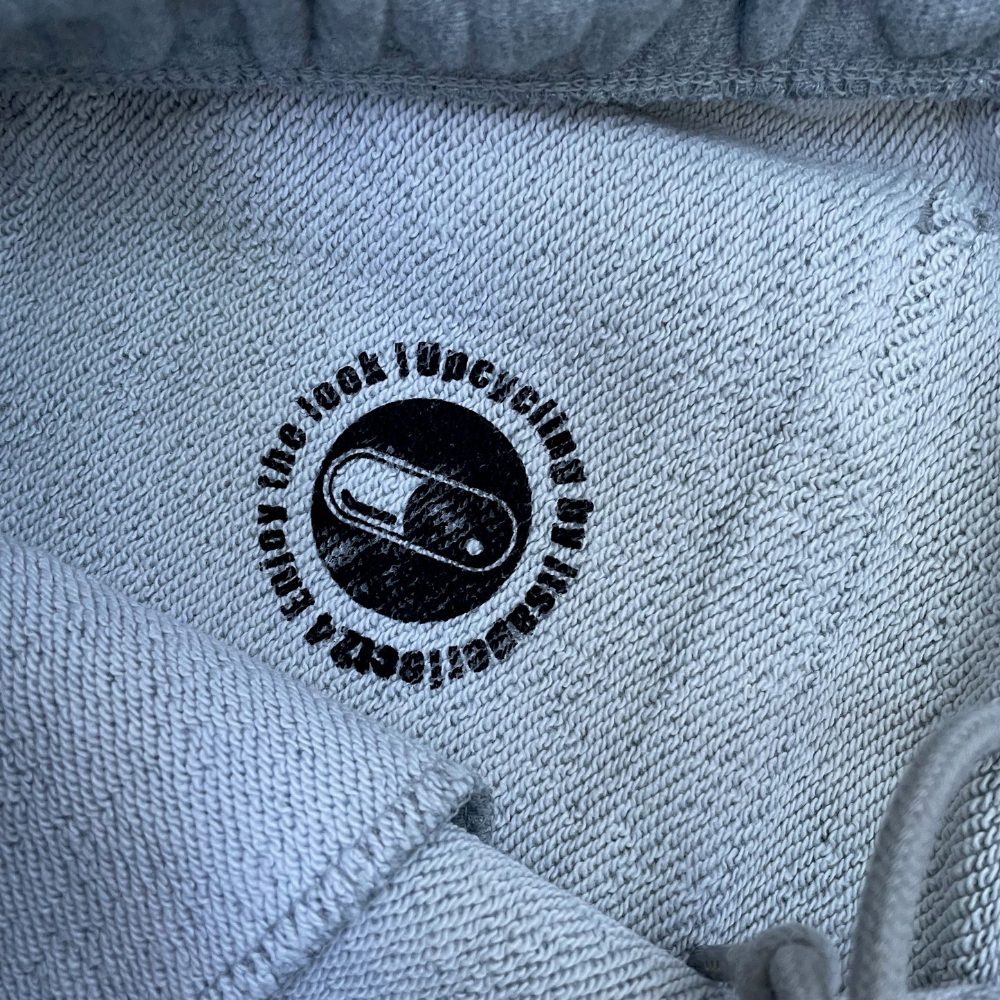 Custom Nike Sweatpants – Grey Joggers with Black grunge Print | Vintage Reworked 1 of 1