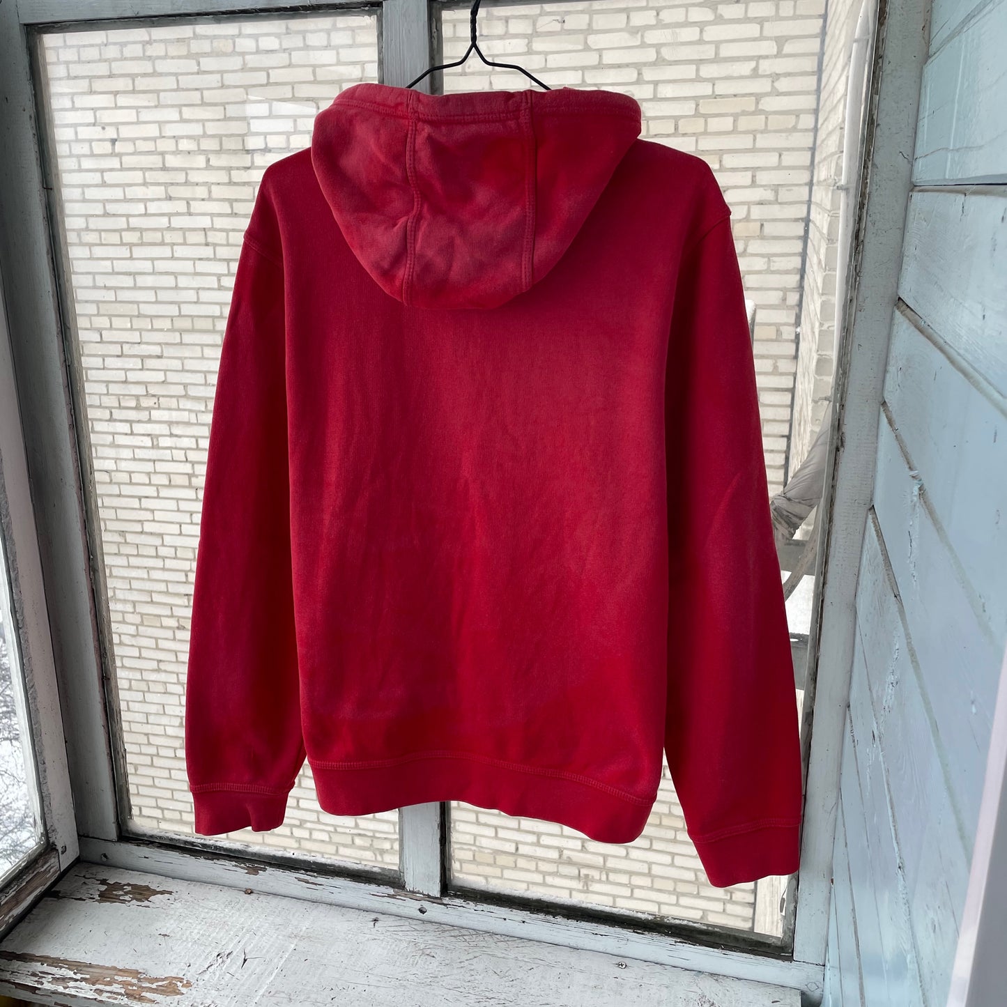 Custom Nike Red Hoodie โ Hand-Faded Spider Hoodie | Vintage Grunge 1 of 1