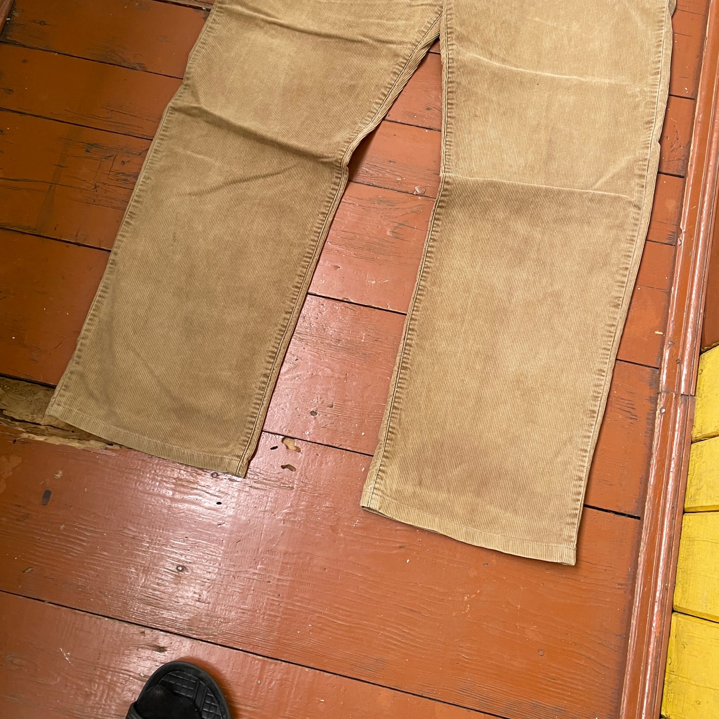Custom Polo Ralph Lauren Skeleton Corduroy Pants โ Brown Washed Cord with Back Skeleton Art | 1 of 1
