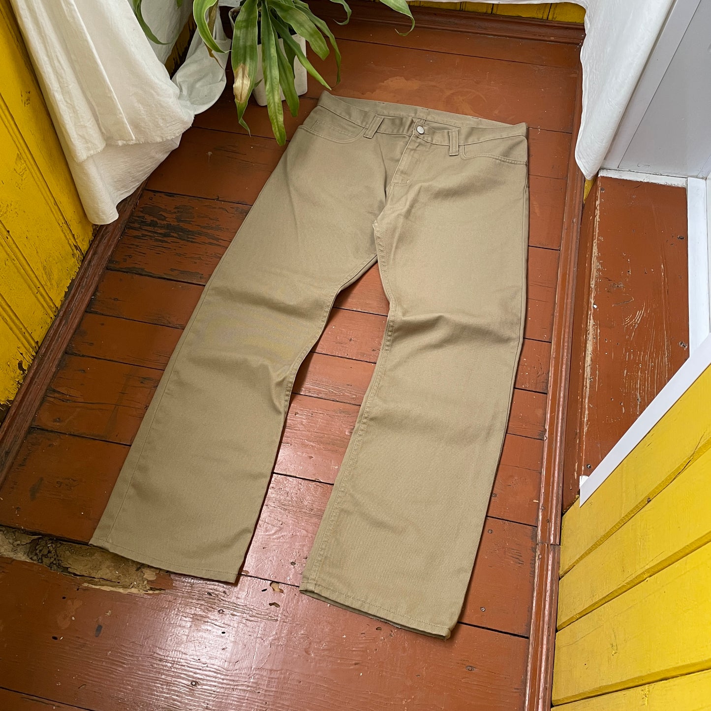 Custom Carhartt Dragon Pants โ Faded Khaki Dragon Art | Vintage Workwear 1 of 1