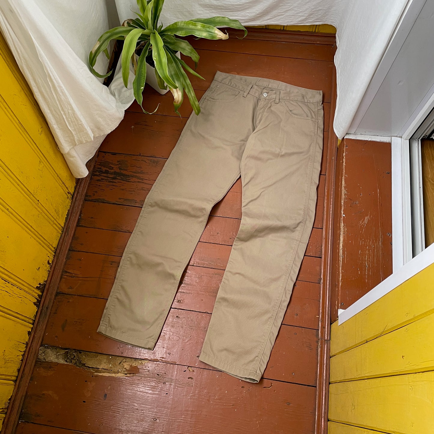 Custom Carhartt Angel & Demon Pants โ Large Back Graphic | Vintage Workwear 1 of 1