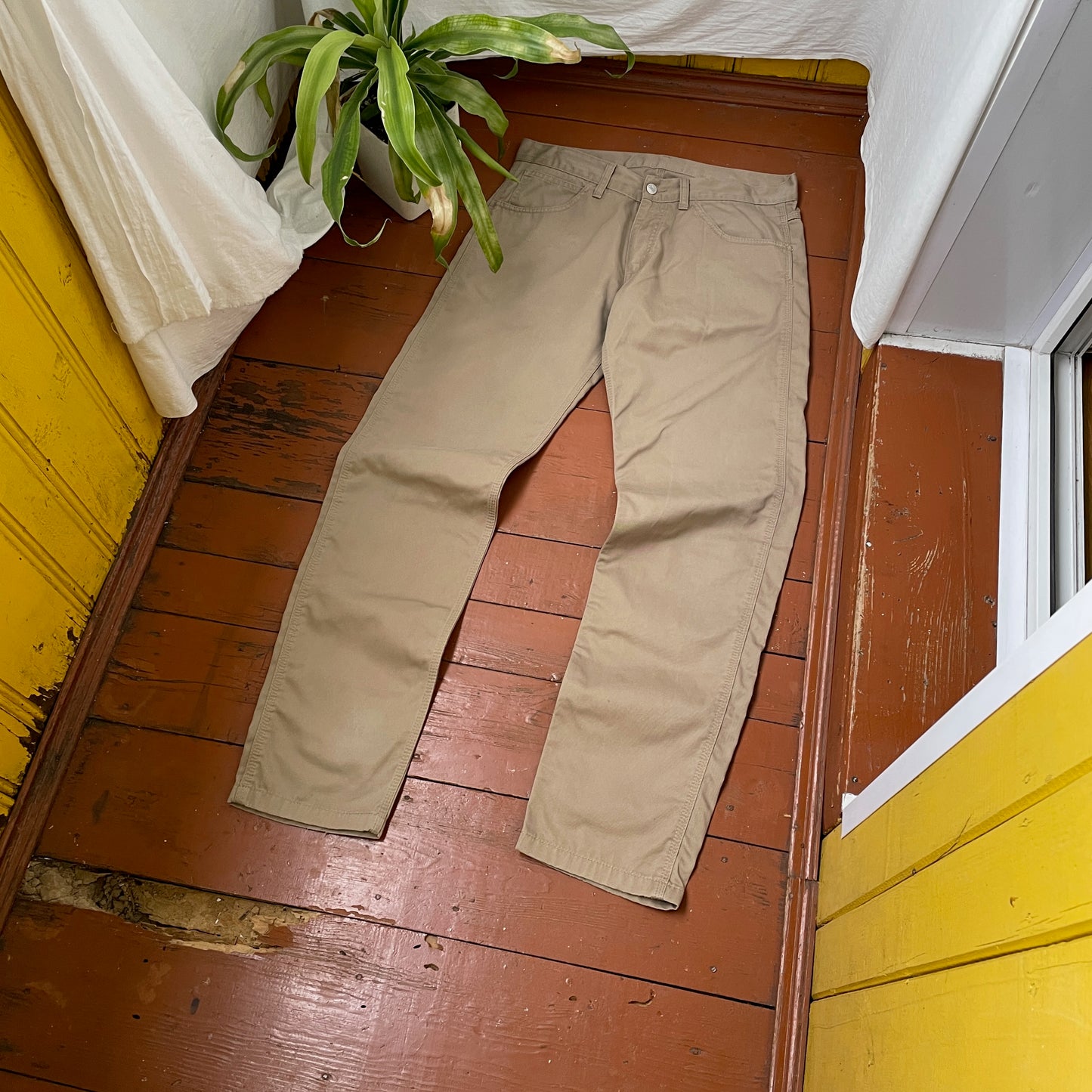 Custom Carhartt Angel & Demon Pants โ Large Back Graphic | Vintage Workwear 1 of 1