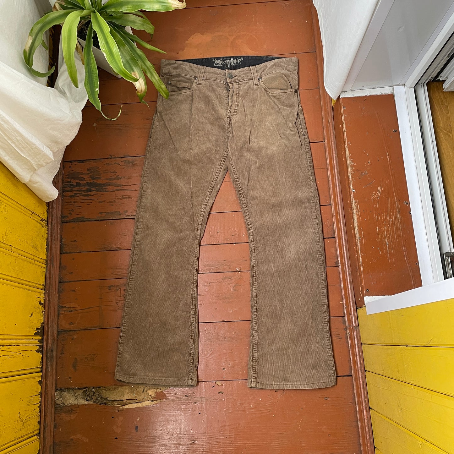 Custom Levi’s Flared Jeans – Brown Spider Art | Vintage 1 of 1 Reworked