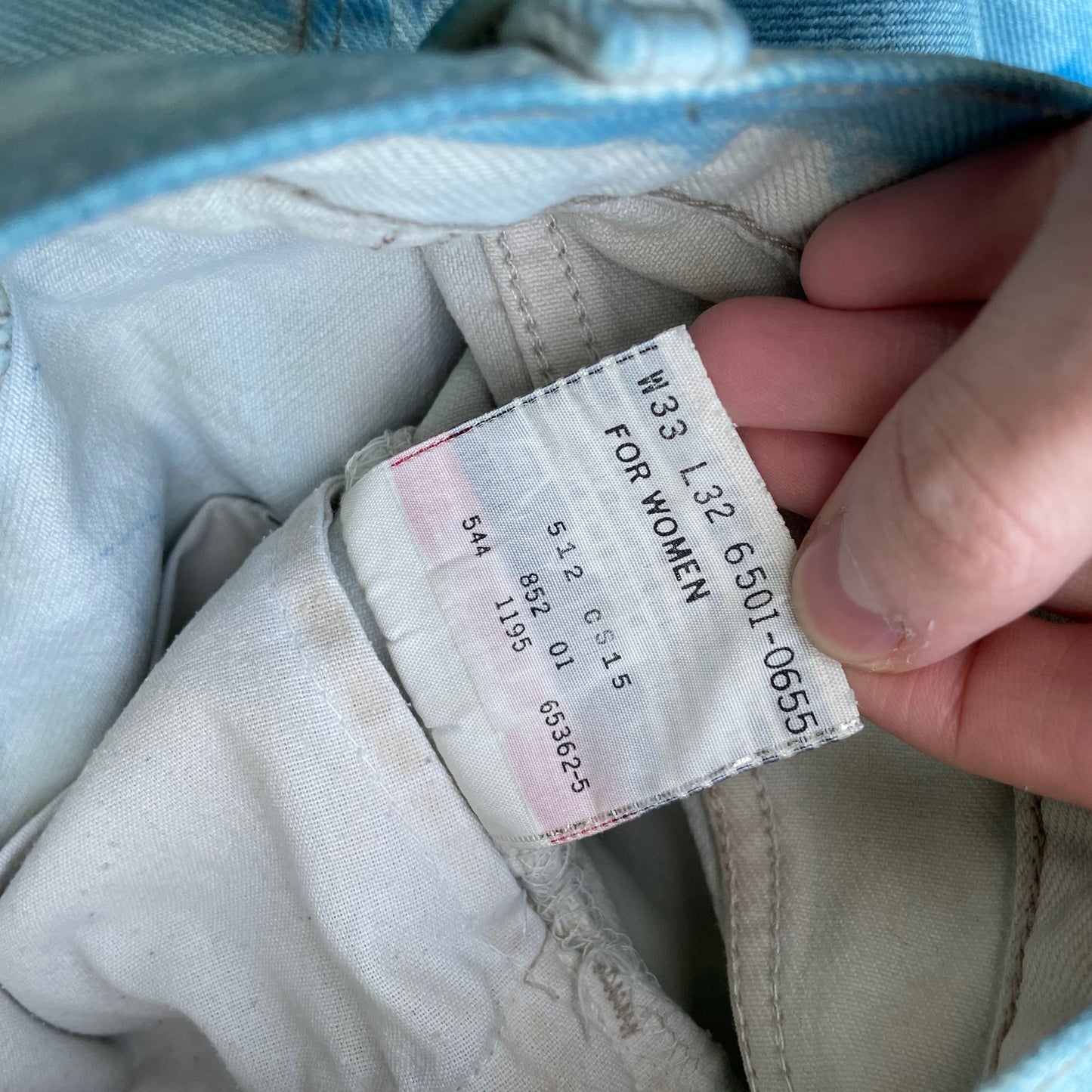 Custom Levi’s Blue Landscape Jeans – Hand-Finished | Vintage Unisex 1 of 1