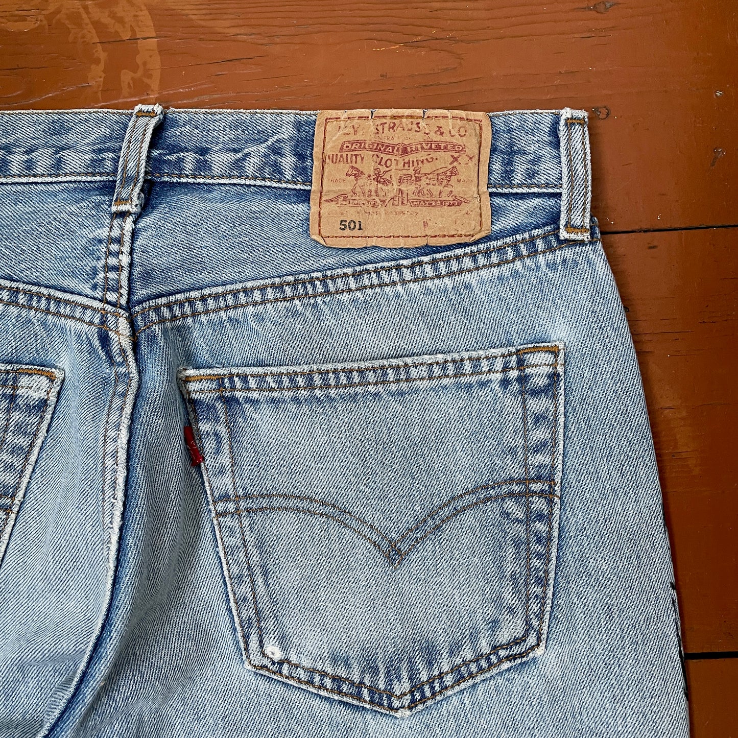 Custom Levi’s Snake Jeans – Faded Blue Denim with Full Black Snake Artwork | Vintage 1 of 1