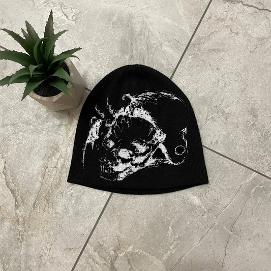 Streetwear Y2K Beanie Hat Grunge ALT Op!um SK8 skull