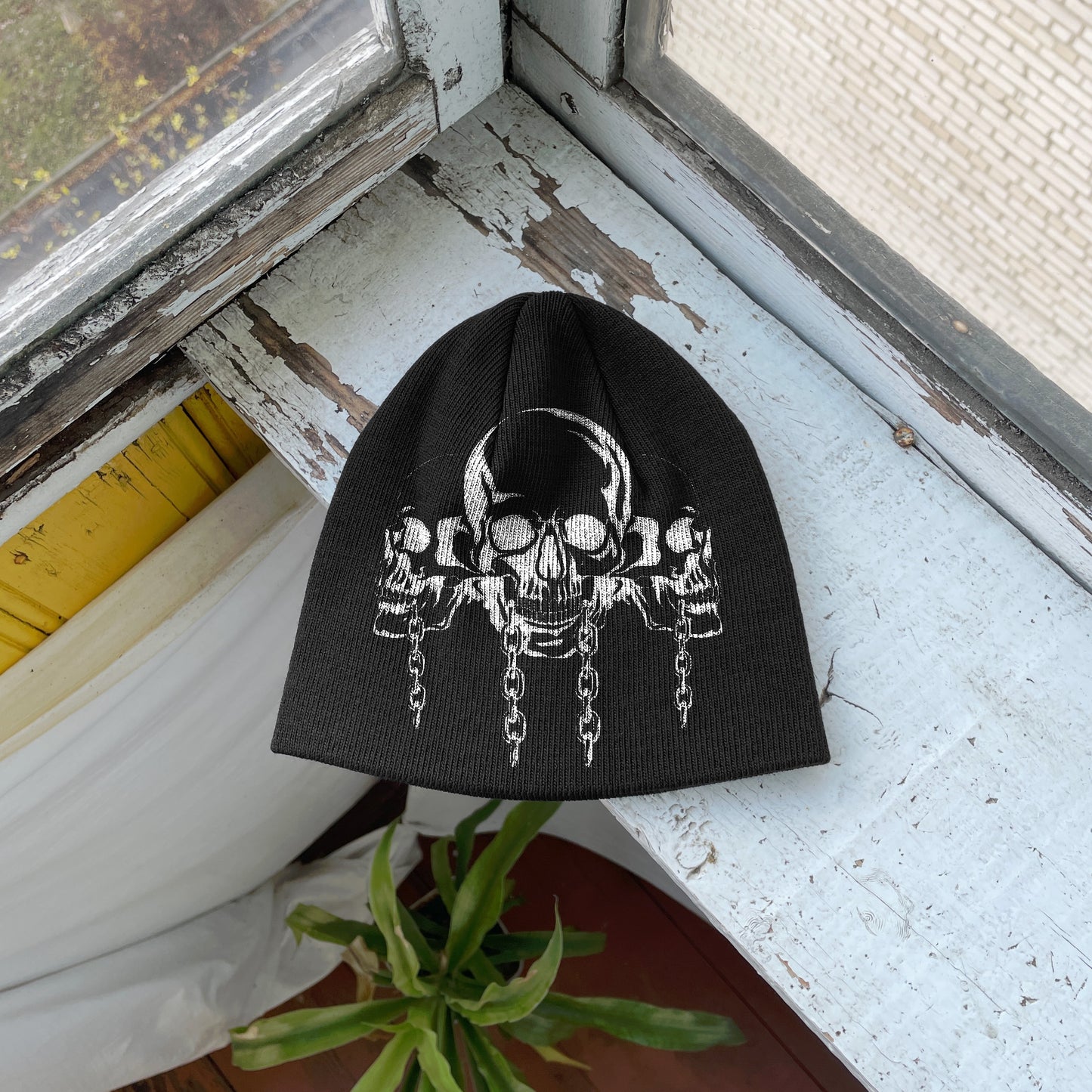 Streetwear Y2K Beanie Hat Grunge ALT Op!um SK8 skull