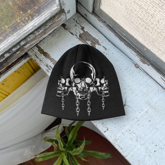 Streetwear Y2K Beanie Hat Grunge ALT Op!um SK8 skull