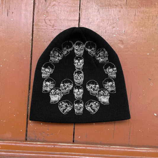 Streetwear Y2K Beanie Hat Grunge ALT Op!um SK8 skull peace