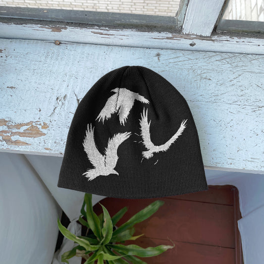 Streetwear Y2K Beanie Hat Grunge ALT Op!um SK8 Crows