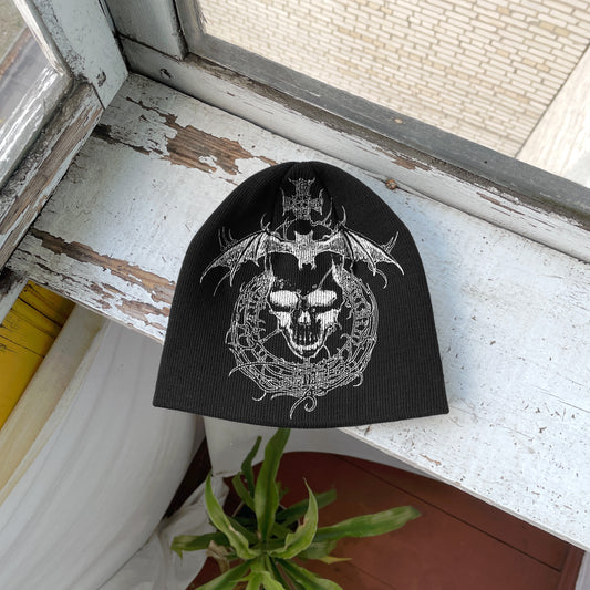 Streetwear Y2K Beanie Hat Grunge ALT Op!um SK8 skull
