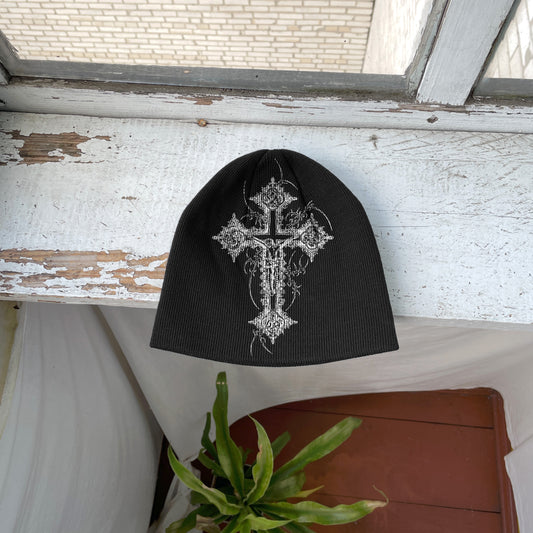 Streetwear Y2K Beanie Hat Grunge ALT Op!um SK8 Cross
