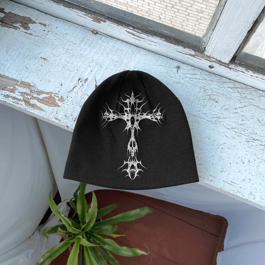 Streetwear Y2K Beanie Hat Grunge ALT Op!um SK8 Cross