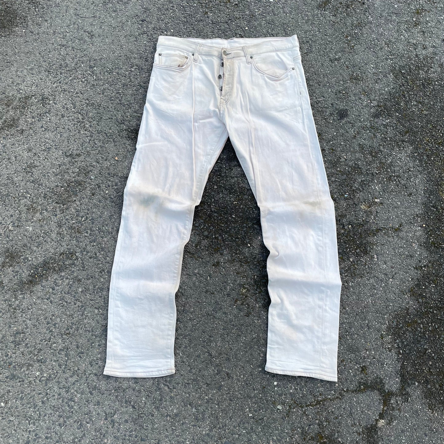 Custom Carhartt Phoenix Print Workwear Pants – White with Artwork | 1 of 1 Reworked Denim