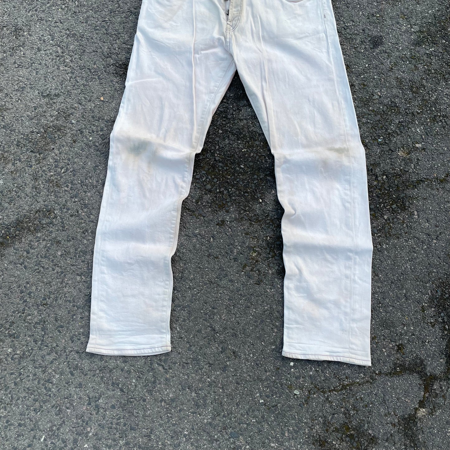 Custom Carhartt Phoenix Print Workwear Pants – White with Artwork | 1 of 1 Reworked Denim