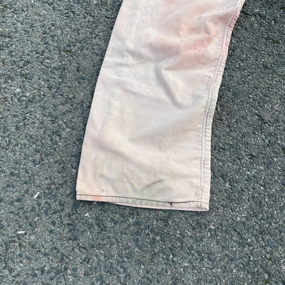 Custom Levi’s Two Tiger Print Jeans – Beige with Artwork | 1 of 1 Reworked Denim