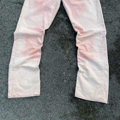 Custom Levi’s Two Tiger Print Jeans – Beige with Artwork | 1 of 1 Reworked Denim