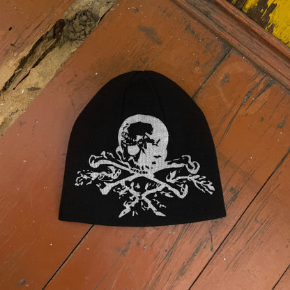 Streetwear Y2K Beanie Hat Grunge ALT Op!um SK8 Skull