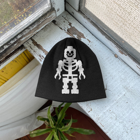Streetwear Y2K Beanie Hat Grunge ALT Op!um SK8 Skeleton