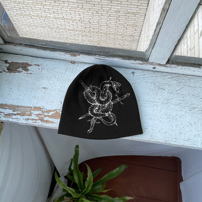 Streetwear Y2K Beanie Hat Grunge ALT Op!um SK8 Snake