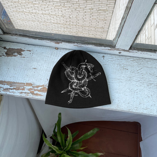 Streetwear Y2K Beanie Hat Grunge ALT Op!um SK8 Snake