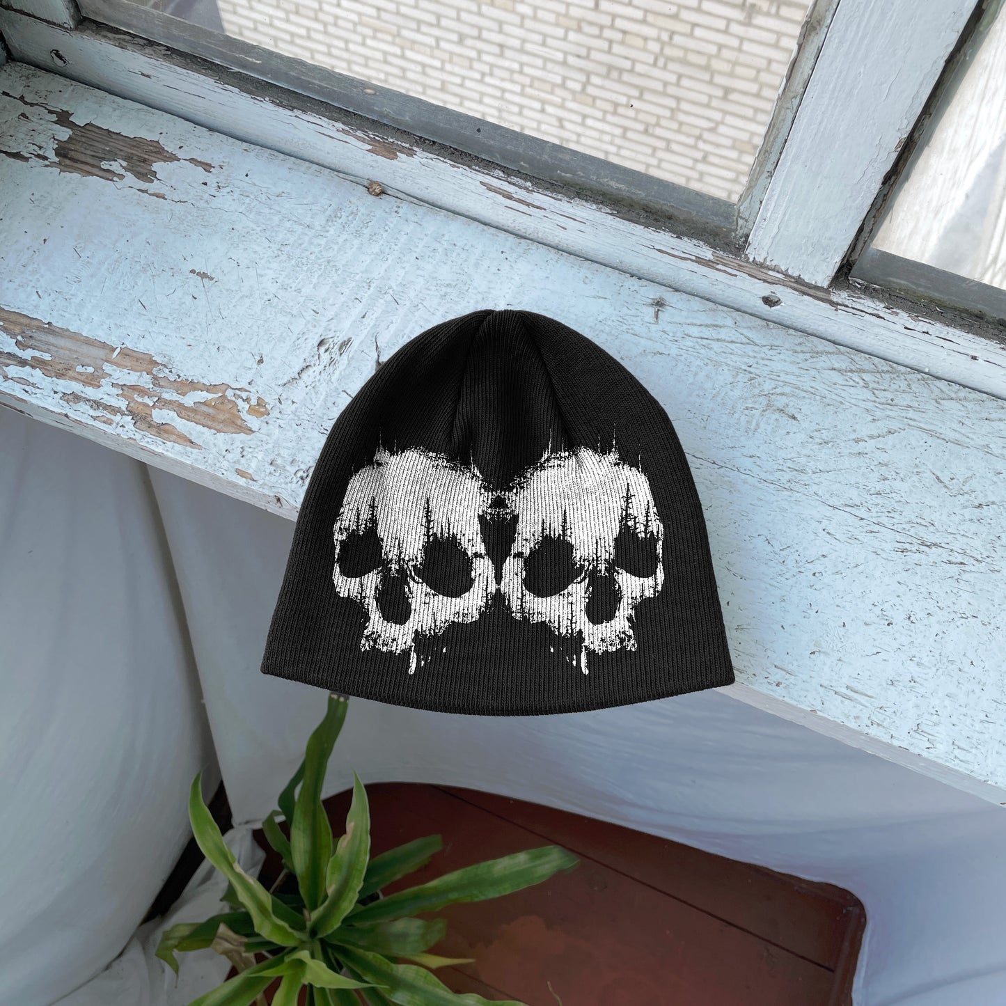 Streetwear Y2K Beanie Hat Grunge ALT Op!um SK8 skull