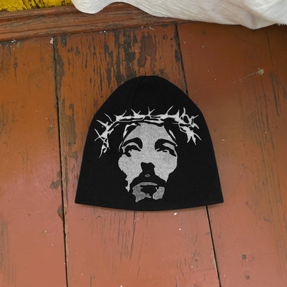 Streetwear Y2K Beanie Hat Grunge ALT Op!um SK8 Jesus
