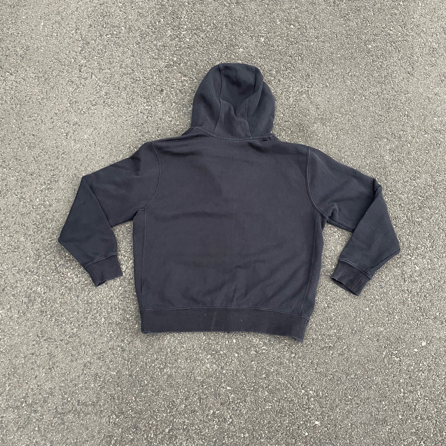 Custom Nike Tiger Hoodie – Black Zip-Up with White Tiger Art | Vintage Y2K 1 of 1