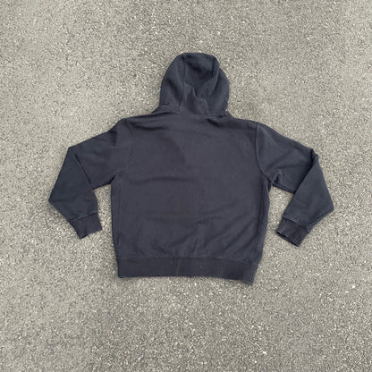Custom Nike Tiger Hoodie – Black Zip-Up with White Tiger Art | Vintage Y2K 1 of 1