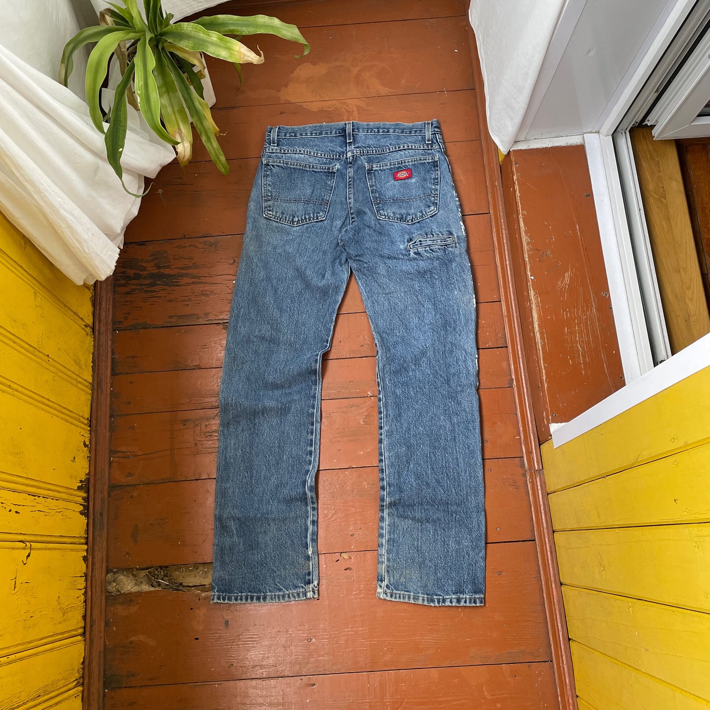 Custom Dickies Snake Jeans – Bleached Serpent Print Denim | Y2K Alt Streetwear 1 of 1 Vintage Grunge Pants
