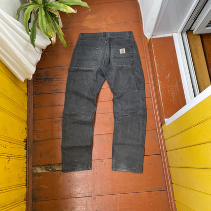 Custom Carhartt Snake Pants – Black Vintage Workwear with White Snake Graphic | 1 of 1 Alt Streetwear