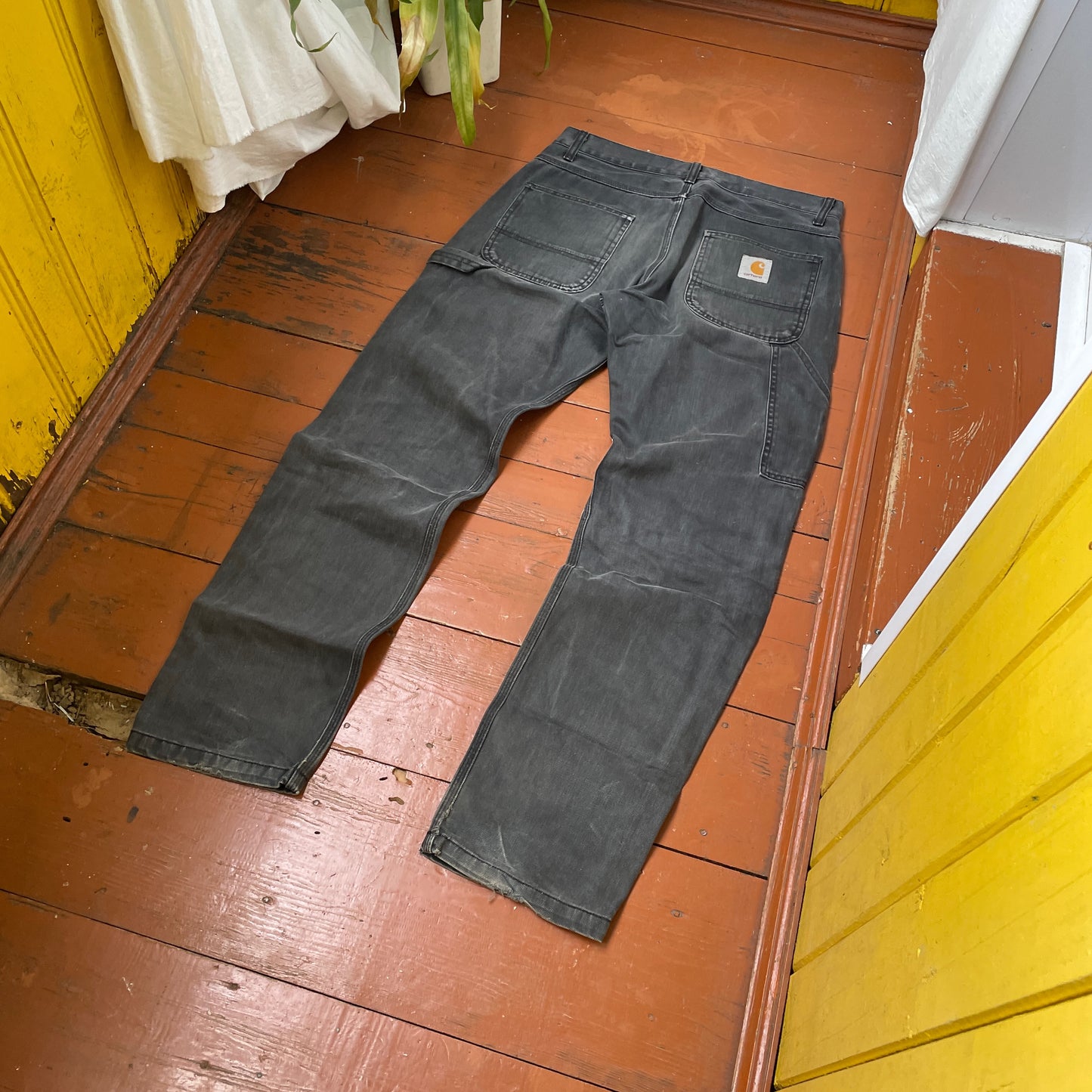 Custom Carhartt Snake Pants – Black Vintage Workwear with White Snake Graphic | 1 of 1 Alt Streetwear