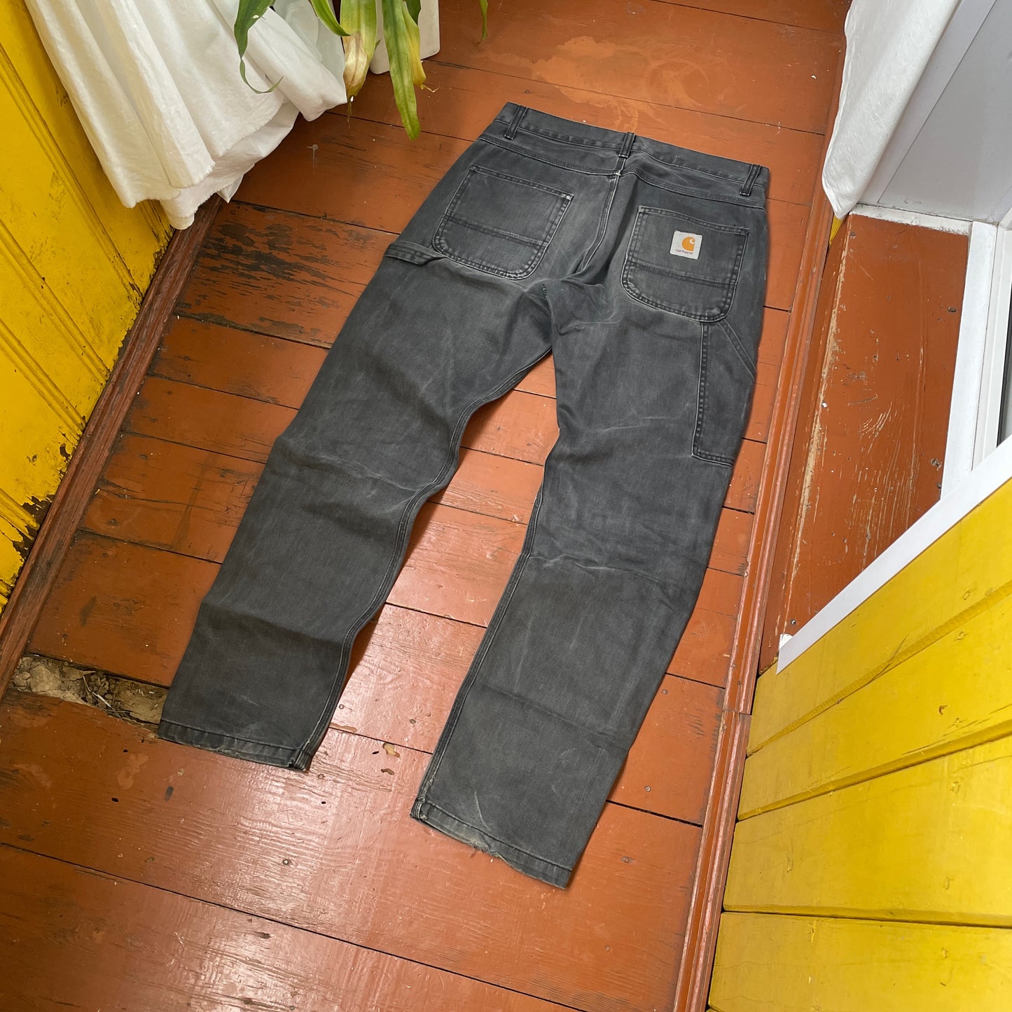 Custom Carhartt Snake Pants – Black Vintage Workwear with White Snake Graphic | 1 of 1 Alt Streetwear