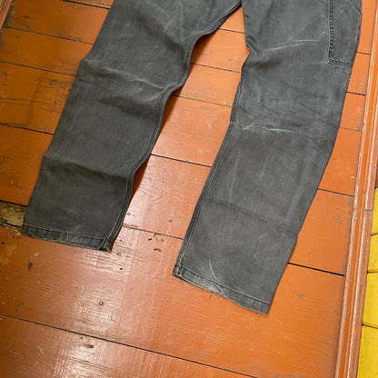 Custom Carhartt Snake Pants – Black Vintage Workwear with White Snake Graphic | 1 of 1 Alt Streetwear