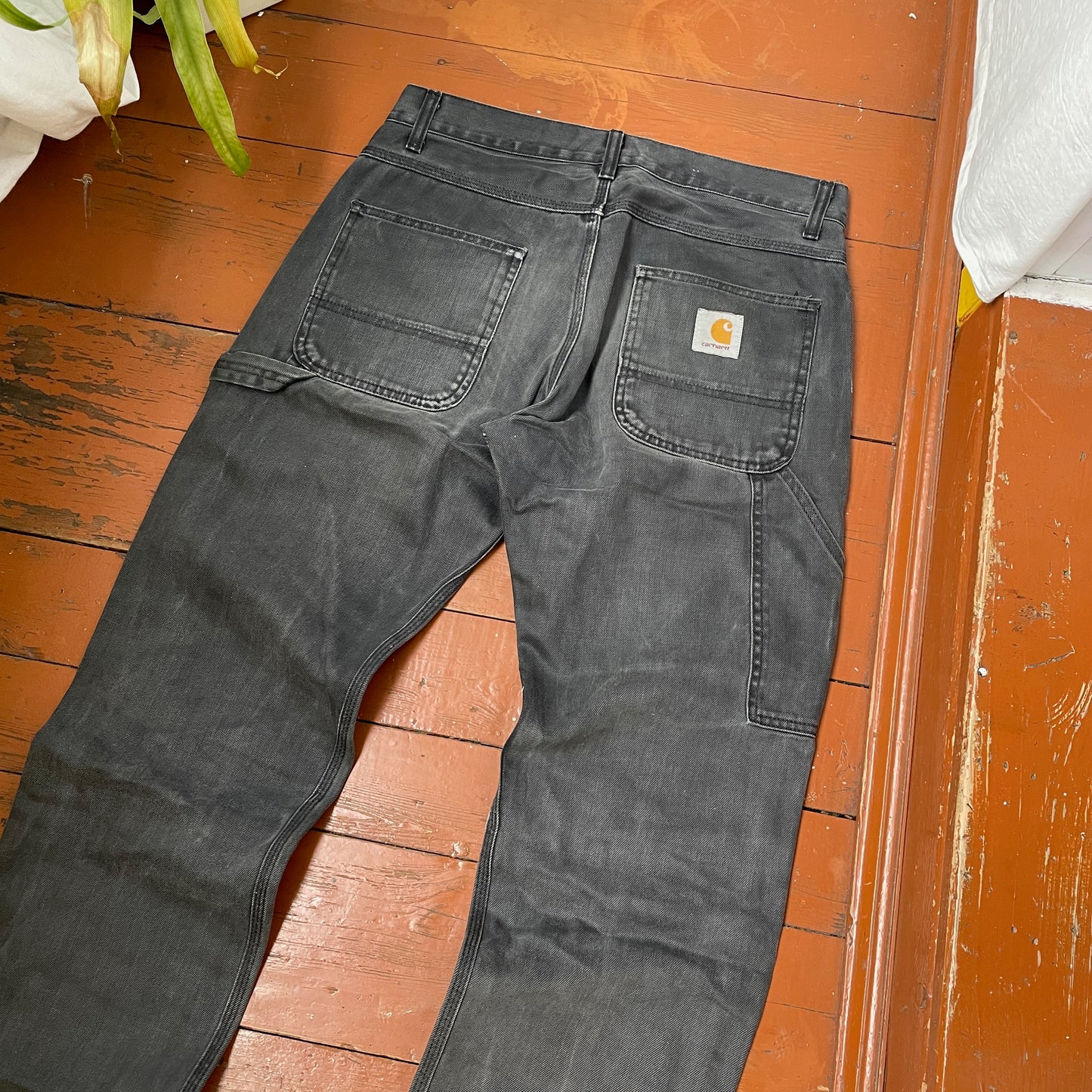 Custom Carhartt Snake Pants – Black Vintage Workwear with White Snake Graphic | 1 of 1 Alt Streetwear