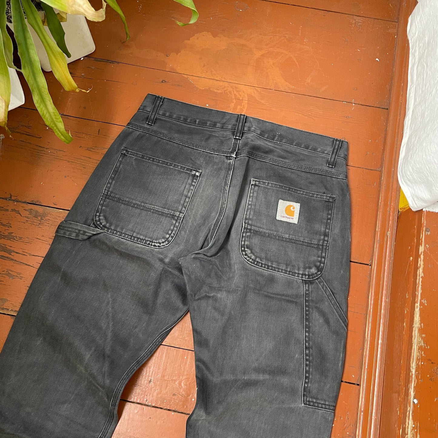 Custom Carhartt Snake Pants – Black Vintage Workwear with White Snake Graphic | 1 of 1 Alt Streetwear