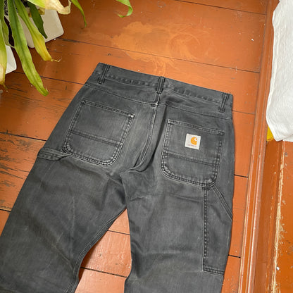 Custom Carhartt Snake Pants – Black Vintage Workwear with White Snake Graphic | 1 of 1 Alt Streetwear