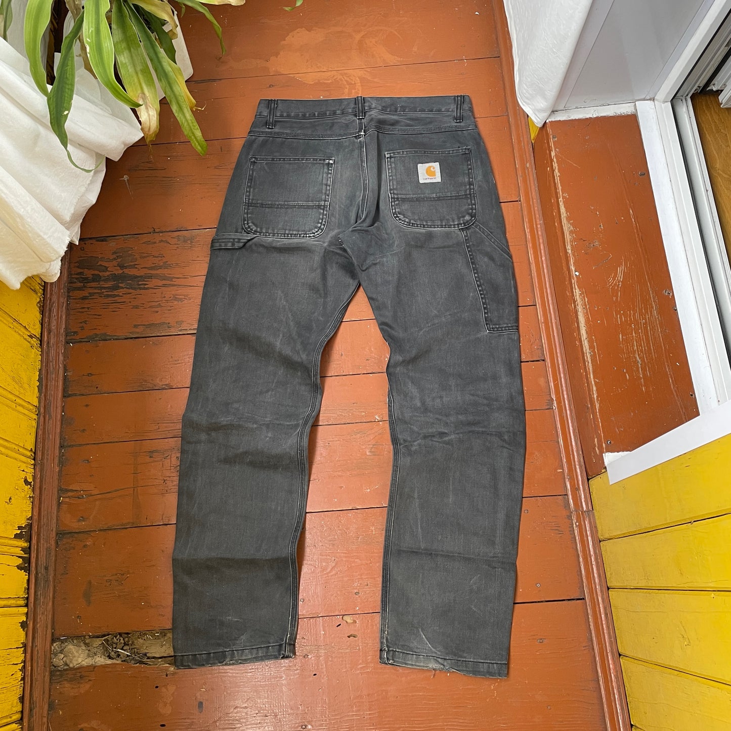 Custom Carhartt Snake Pants – Black Vintage Workwear with White Snake Graphic | 1 of 1 Alt Streetwear