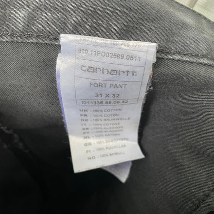 Custom Carhartt Snake Pants – Black Vintage Workwear with White Snake Graphic | 1 of 1 Alt Streetwear